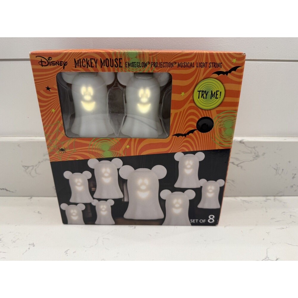 Disney Halloween Mickey Mouse Emoteglow Projection Musical String Lights NEW